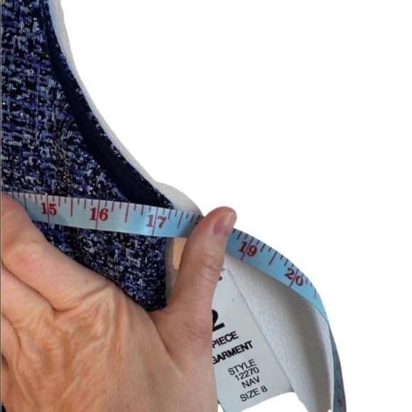 NWT Alex Evenings 3 piece formal dress outfit with matching jacket. Size 8. - Picture 13 of 15